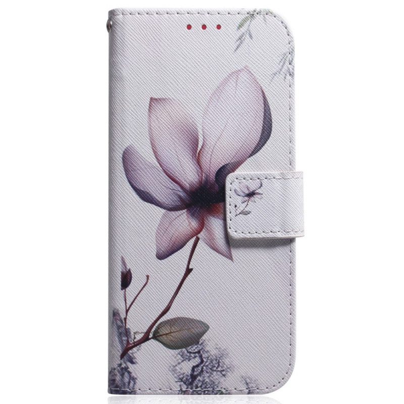 Folio-fodral För Samsung Galaxy M53 5G Rosa Blomma