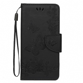 Folio-fodral För Samsung Galaxy Note 10 Med Kedjar Fantastiska Remfjärilar