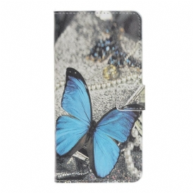 Folio-fodral För Samsung Galaxy Note 10 Plus Blå Fjäril
