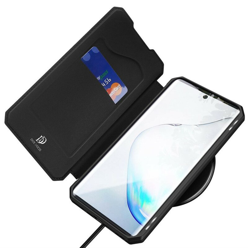 Folio-fodral För Samsung Galaxy Note 10 Plus Läderfodral Magnetisk Dux Ducis