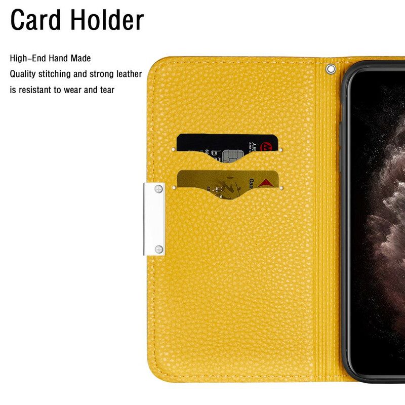 Folio-fodral För Samsung Galaxy Note 20 Läderfodral Ultra Chic Litchi Konstläder