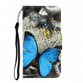 Folio-fodral För Samsung Galaxy Note 20 Ultra Med Kedjar Fjärilsremsvariationer