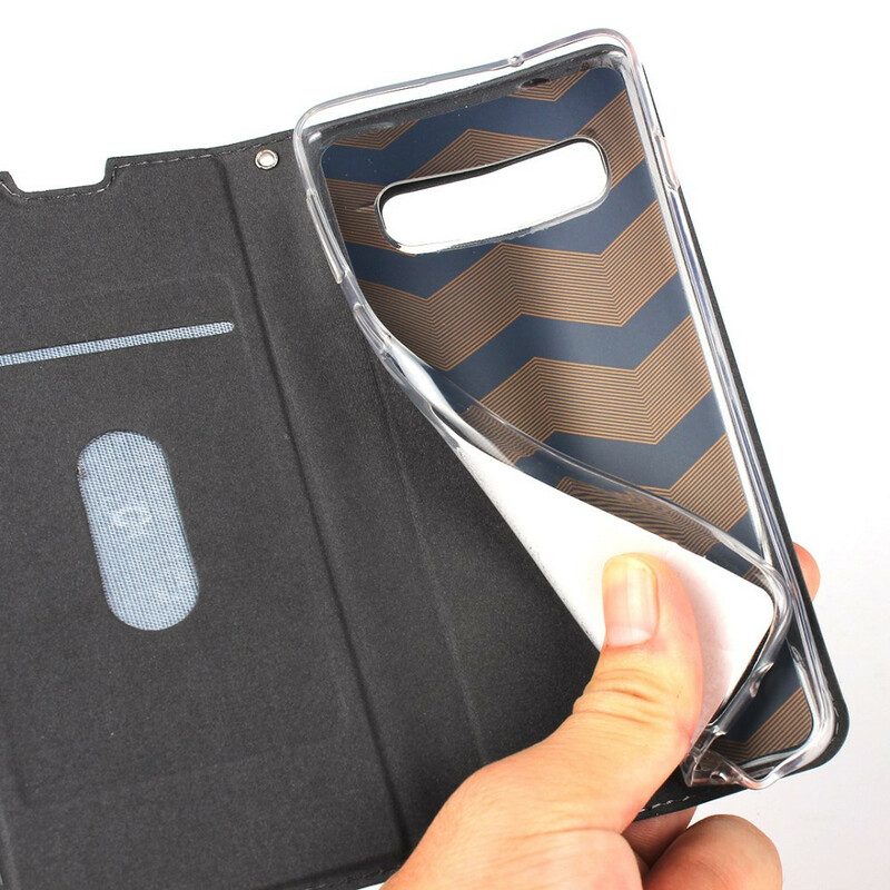 Folio-fodral För Samsung Galaxy S10 Läderfodral Ultrafinhet