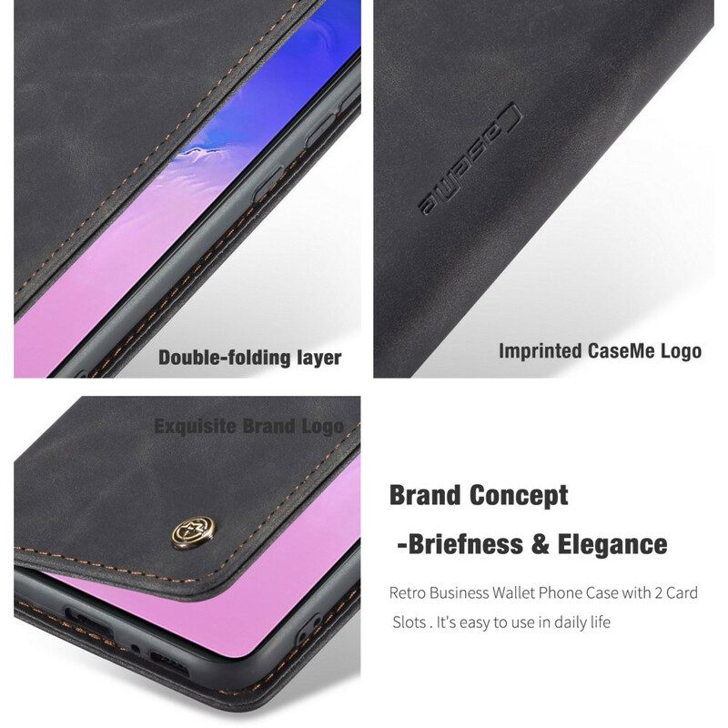 Folio-fodral För Samsung Galaxy S10 Lite Läderfodral Caseme Konstläder