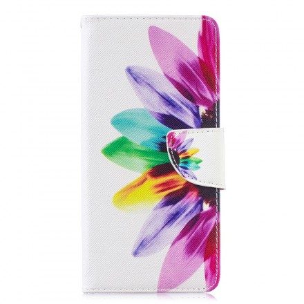 Folio-fodral För Samsung Galaxy S10 Plus Akvarellblomma