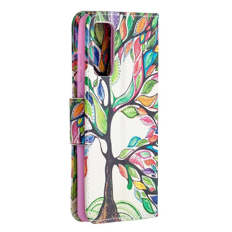 Folio-fodral För Samsung Galaxy S20 FE Färgat Träd