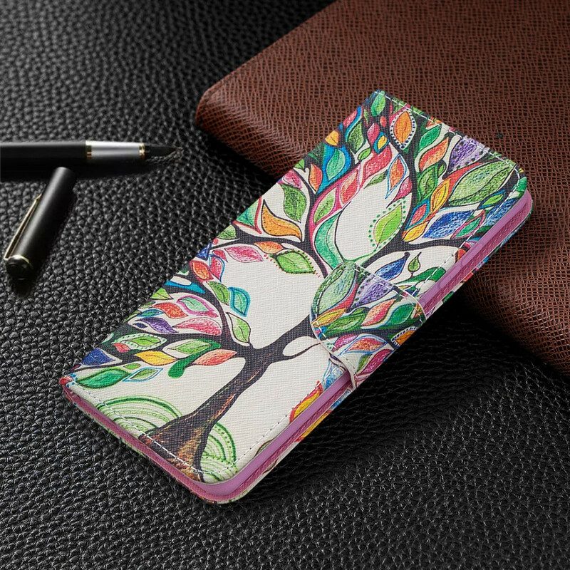 Folio-fodral För Samsung Galaxy S20 FE Färgat Träd