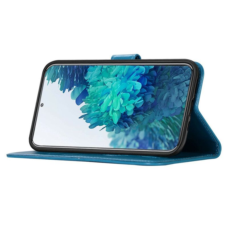 Folio-fodral För Samsung Galaxy S20 FE Lädereffekt Drömfångare Uggla