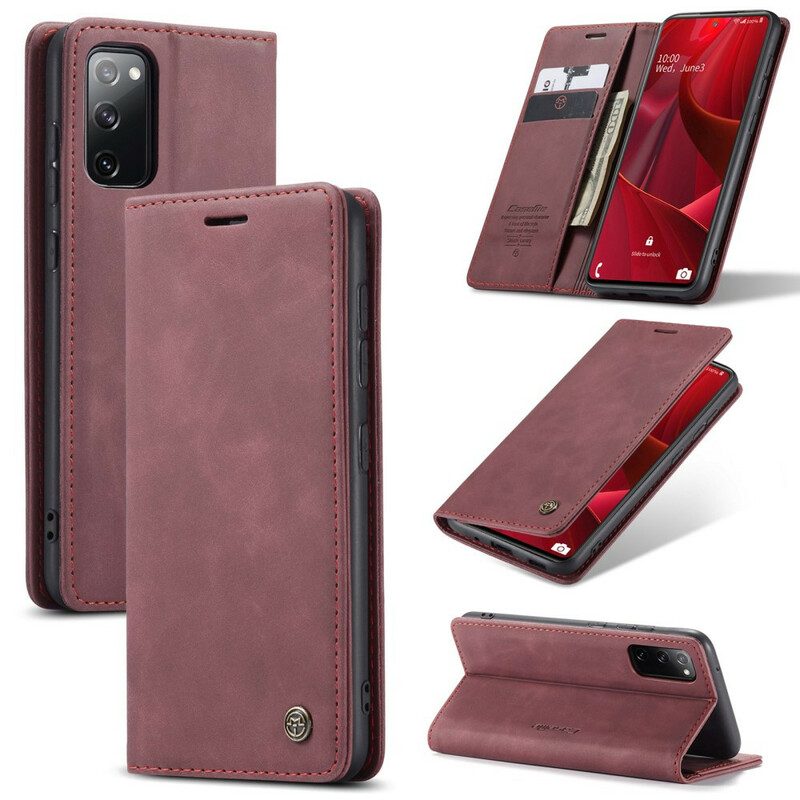 Folio-fodral För Samsung Galaxy S20 FE Läderfodral Caseme Konstläder