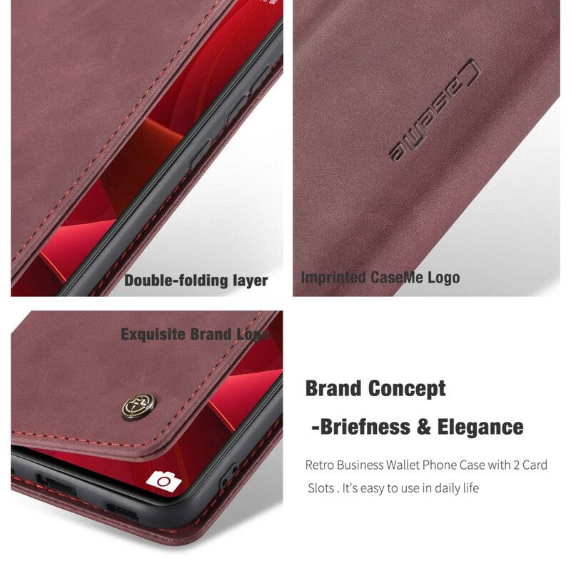 Folio-fodral För Samsung Galaxy S20 FE Läderfodral Caseme Konstläder