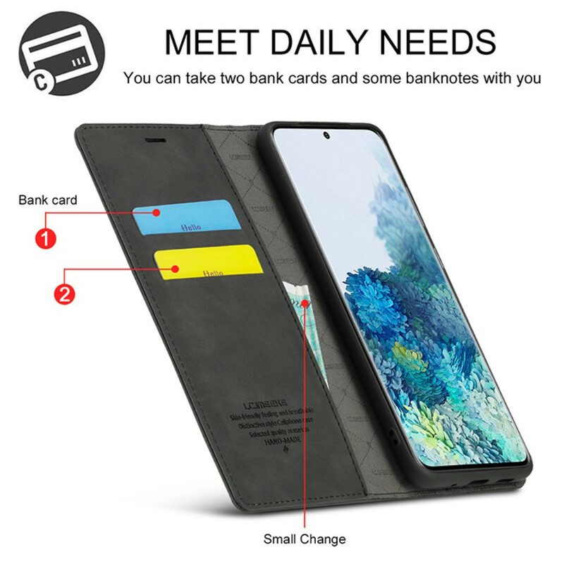 Folio-fodral För Samsung Galaxy S20 Plus 4G / 5G Läderfodral Lc.imeeke Lädereffekt