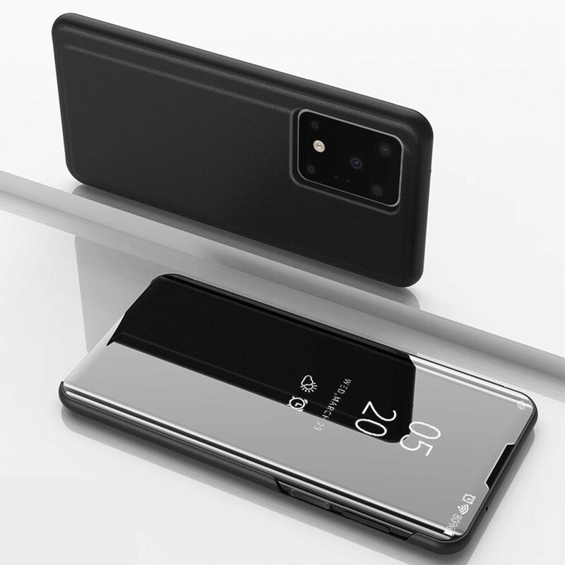 Folio-fodral För Samsung Galaxy S20 Ultra Läderfodral Spegel