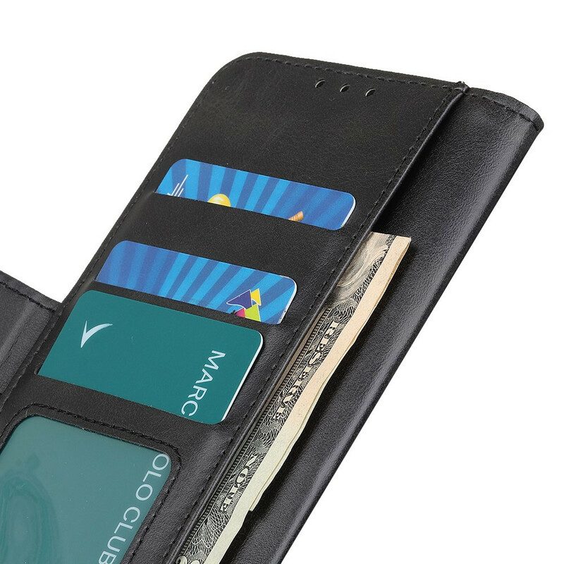 Folio-fodral För Samsung Galaxy S21 5G Läderfodral Dubbel Klaff