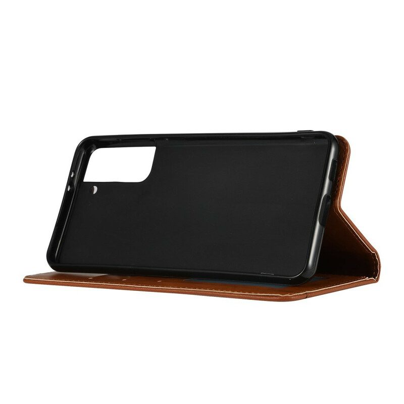 Folio-fodral För Samsung Galaxy S21 5G Läderfodral Korthållare I Konstläder