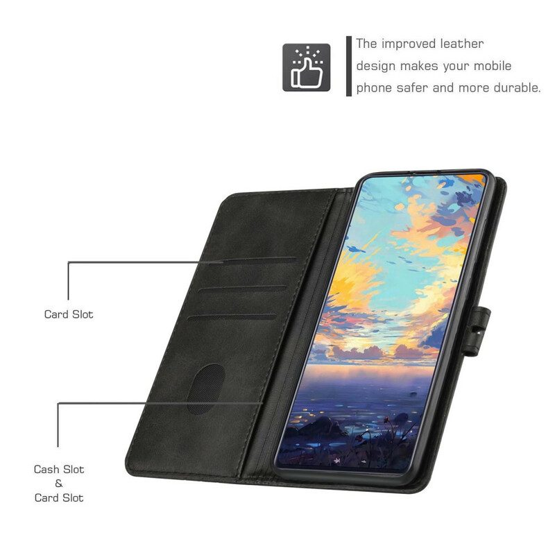 Folio-fodral För Samsung Galaxy S21 FE Bästa Fodral I Konstläder