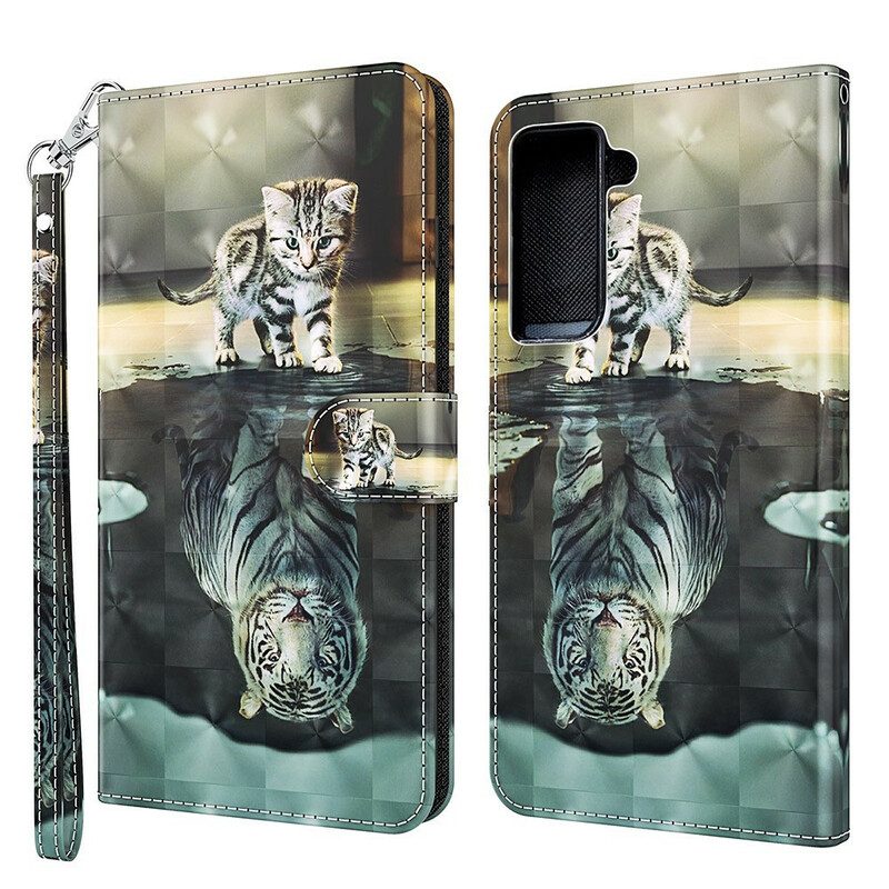 Folio-fodral För Samsung Galaxy S21 FE Ernest The Tiger
