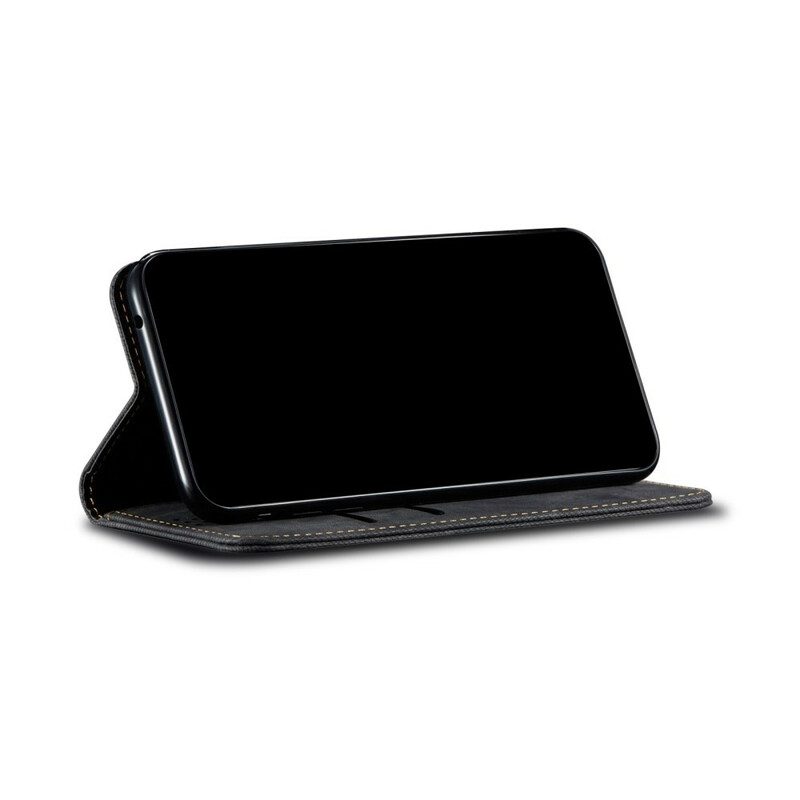Folio-fodral För Samsung Galaxy S21 FE Läderfodral Denimtyg