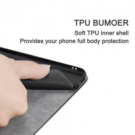 Folio-fodral För Samsung Galaxy S21 Plus 5G Läderfodral Tvåfärgad Lädereffekt