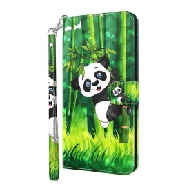 Folio-fodral För Samsung Galaxy S21 Plus 5G Panda Och Bambu