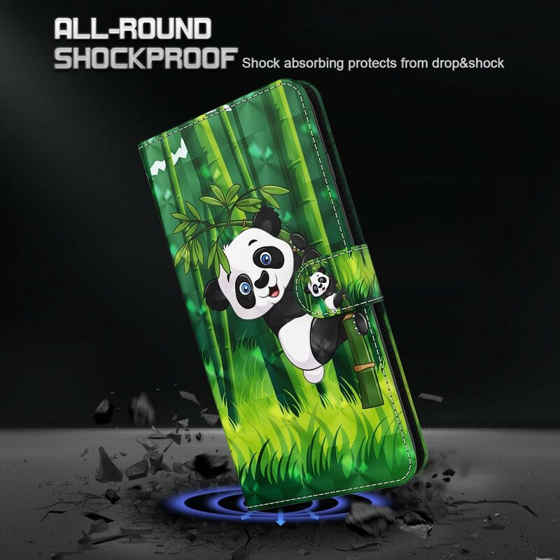 Folio-fodral För Samsung Galaxy S21 Plus 5G Panda Och Bambu