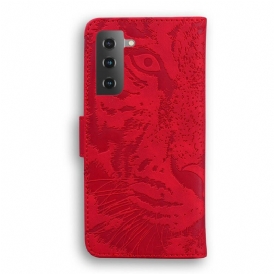 Folio-fodral För Samsung Galaxy S21 Plus 5G Tiger Face Print