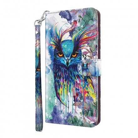 Folio-fodral För Samsung Galaxy S21 Ultra 5G Akvarellfågel