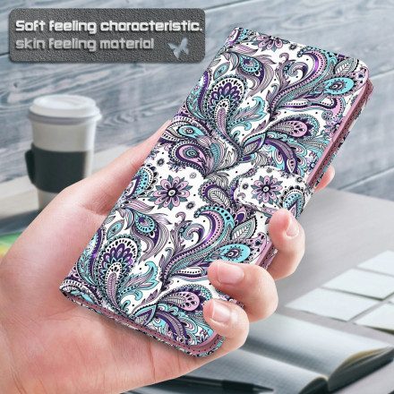 Folio-fodral För Samsung Galaxy S21 Ultra 5G Chic Spets