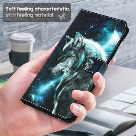 Folio-fodral För Samsung Galaxy S21 Ultra 5G Majestätiska Vargen