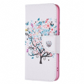 Folio-fodral För Samsung Galaxy S22 5G Blommigt Träd
