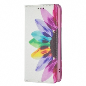Folio-fodral För Samsung Galaxy S22 5G Läderfodral Akvarellblomma