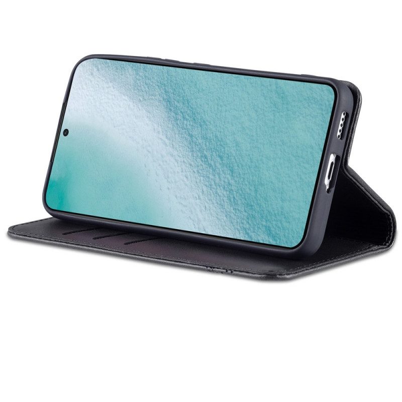 Folio-fodral För Samsung Galaxy S22 5G Läderfodral Azns Läderstil