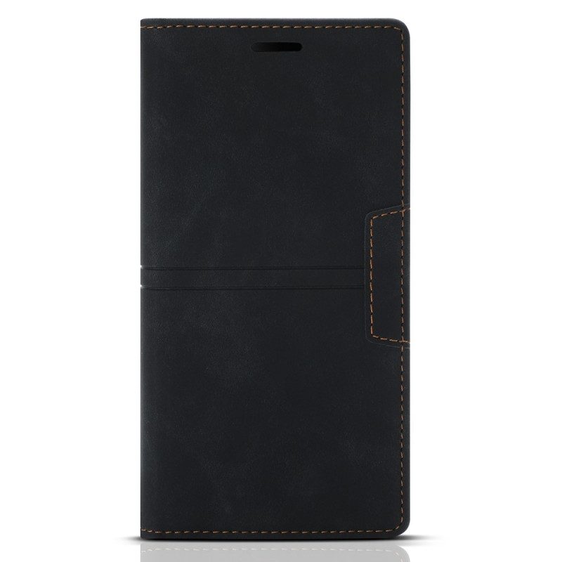Folio-fodral För Samsung Galaxy S22 5G Läderfodral Couture Magnetlås I Läderstil