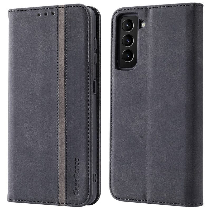 Folio-fodral För Samsung Galaxy S22 5G Läderfodral Faskläder Casedance