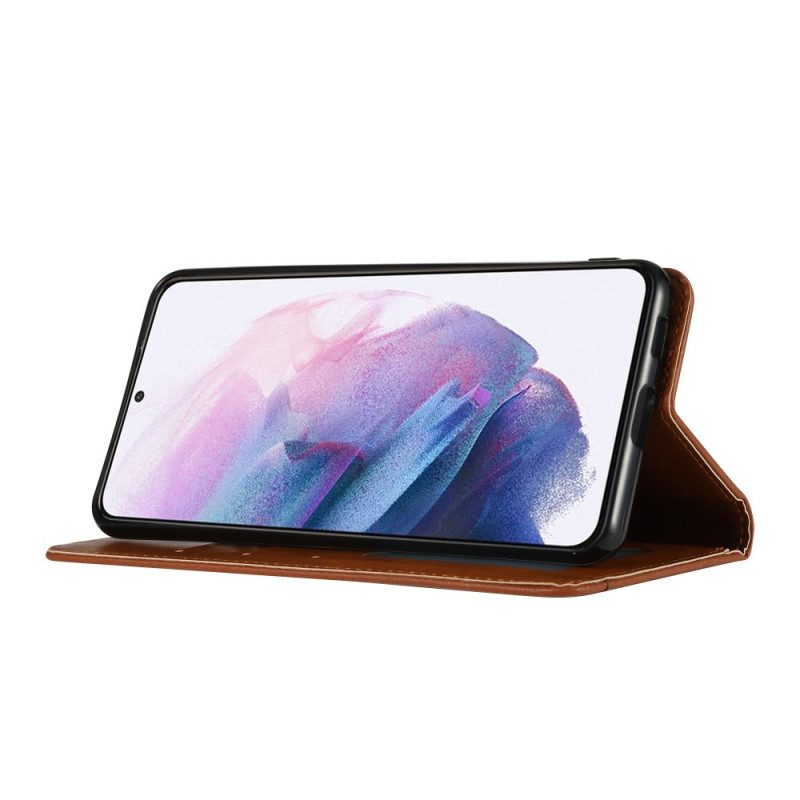 Folio-fodral För Samsung Galaxy S22 5G Läderfodral Korthållare I Konstläder