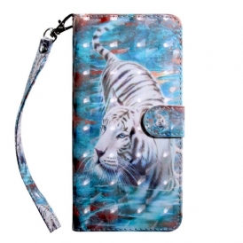 Folio-fodral För Samsung Galaxy S22 5G Tiger Lucien