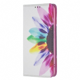 Folio-fodral För Samsung Galaxy S22 Plus 5G Läderfodral Akvarellblomma