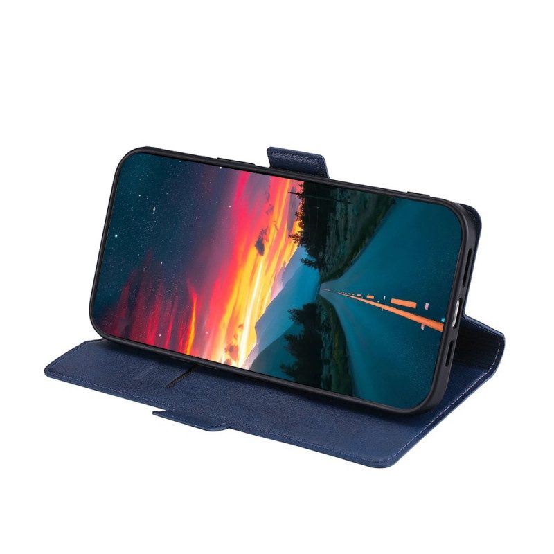 Folio-fodral För Samsung Galaxy S22 Plus 5G Läderfodral Ultrafin Läderstil