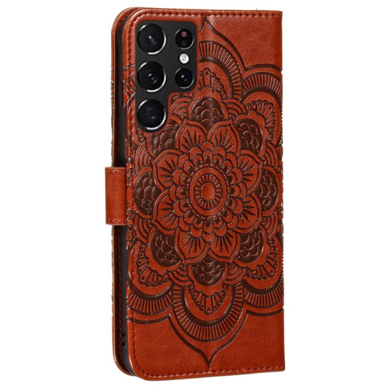 Folio-fodral För Samsung Galaxy S22 Ultra 5G Full Mandala