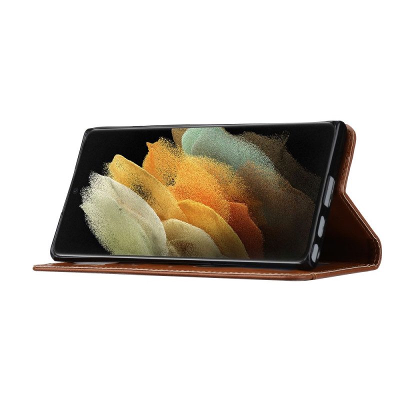 Folio-fodral För Samsung Galaxy S22 Ultra 5G Läderfodral Korthållare I Konstläder