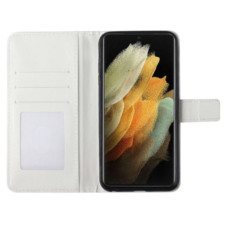 Folio-fodral För Samsung Galaxy S22 Ultra 5G Lättfläcksananas