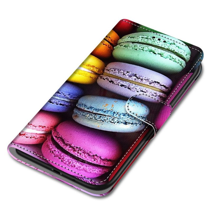 Folio-fodral För Samsung Galaxy S22 Ultra 5G Macaroons