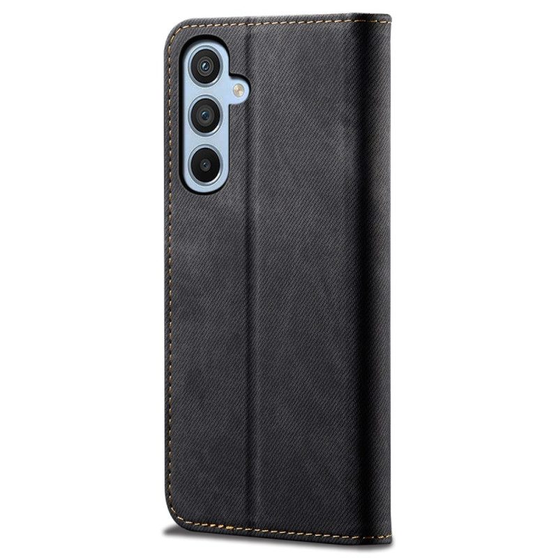 Folio-fodral För Samsung Galaxy S25 5g Denimtyg