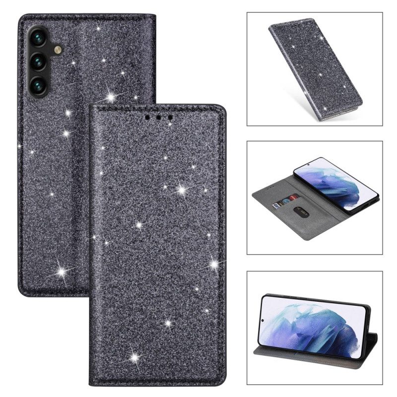 Folio-fodral För Samsung Galaxy S25 5g Paljetter