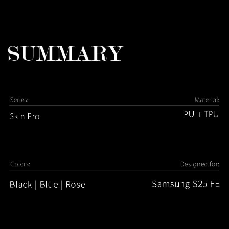 Folio-fodral För Samsung Galaxy S25 Fe Skin Pro Series Dux Ducis