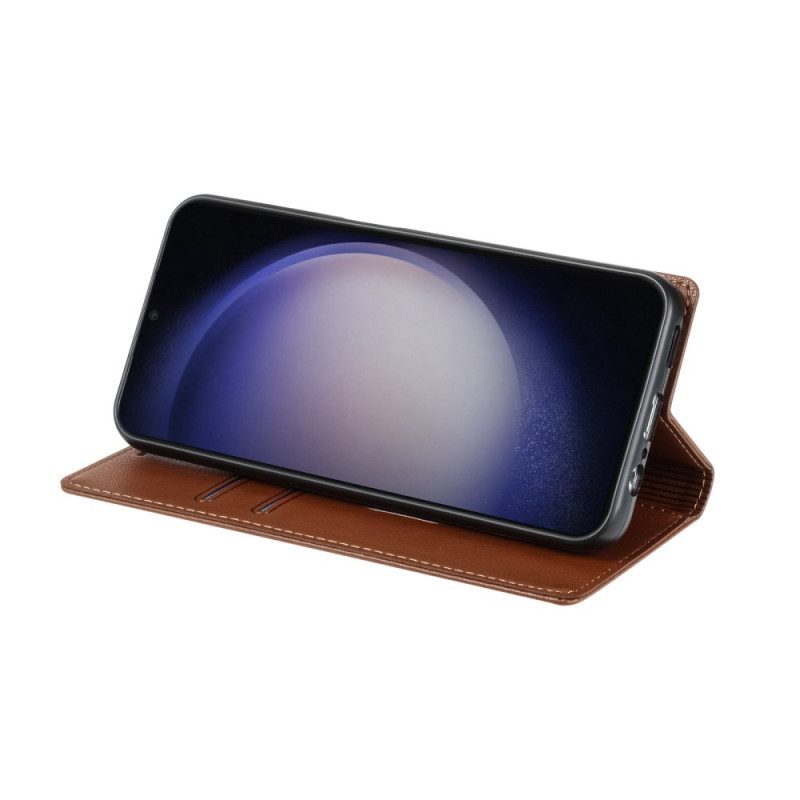 Folio-fodral För Samsung Galaxy S25 Plus 5g Lädereffekt