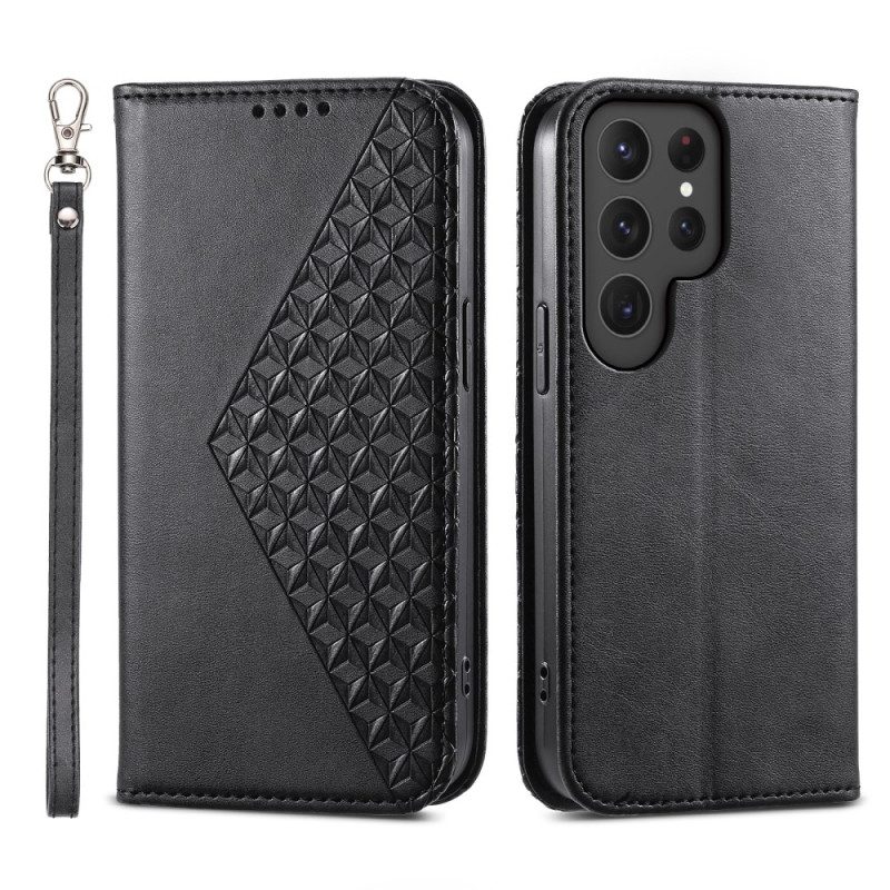 Folio-fodral För Samsung Galaxy S25 Ultra 5g Diamantmönster
