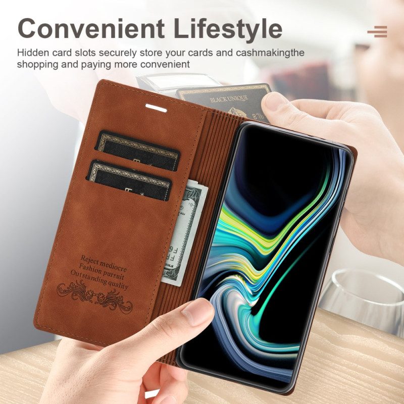 Folio-fodral För Samsung Galaxy S25 Ultra 5g Dubbla Linjer