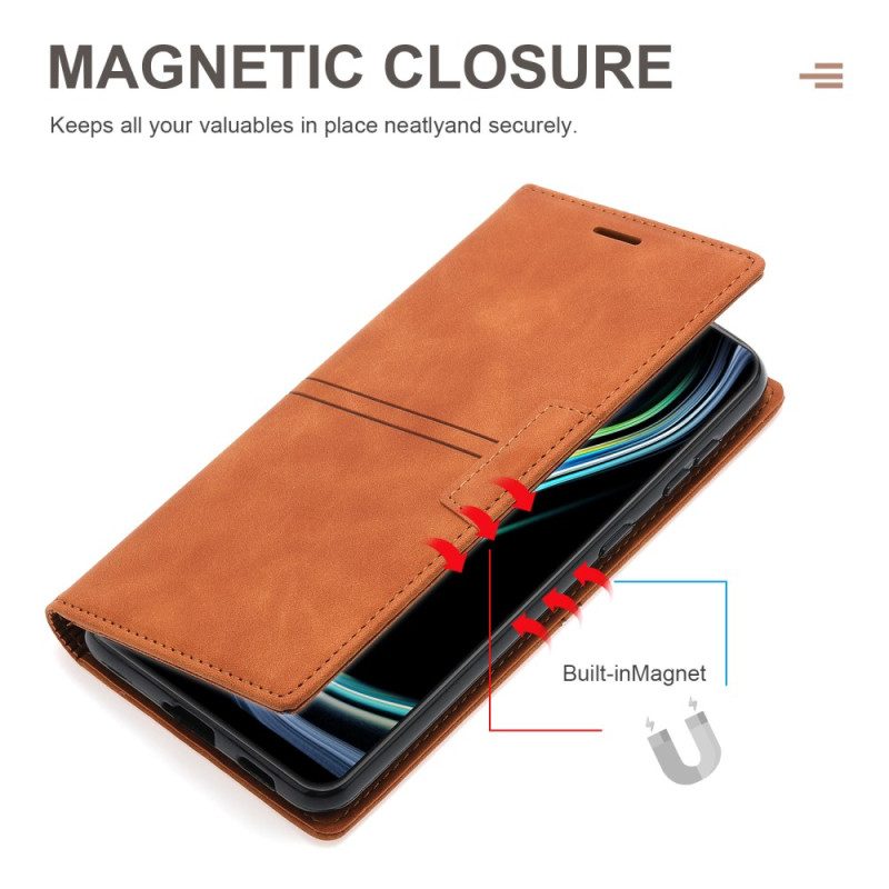 Folio-fodral För Samsung Galaxy S25 Ultra 5g Dubbla Linjer