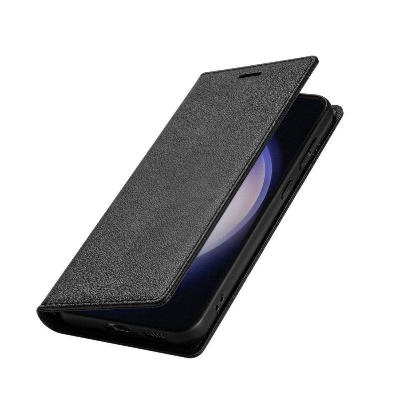 Folio-fodral För Samsung Galaxy S26 Magnetstängning Med Lädereffekt