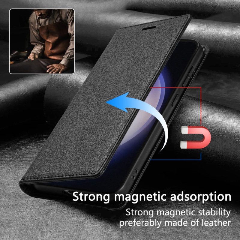 Folio-fodral För Samsung Galaxy S26 Magnetstängning Med Lädereffekt